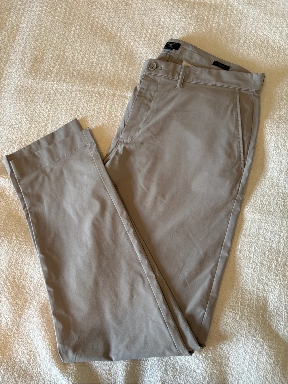 J. Crew Men’s Stretch Flex Chino Pants — Light Khaki Color